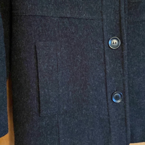 A-Line contemporary timeless wool pea coat lined black womens medium - Picture 2 of 13